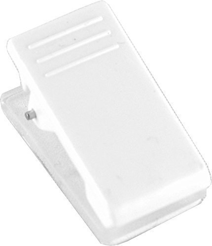 25 Stück Kunststoffklammer selbstklebend weiss auf selbstklebendem Kunststoffträger Clipse für Namensschilder, Visitenkarten, Ausweise...