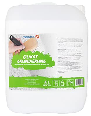Farbklecks24 Silikat Grundierung 10L (versch. Größen) Tiefengrund, Haftgrund, lösemittelfrei