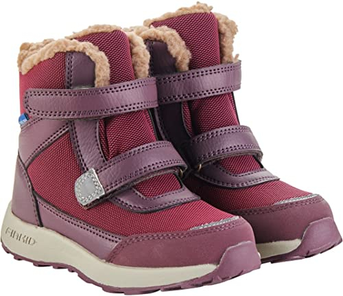 Finkid Lappi Rot - Isolierter wasserabweisender Kinder Winterstiefel, Größe EU 34 - Farbe Beet Red - Eggplant