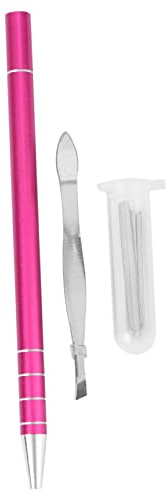 Ciieeo Friseurstift Mit Gravur Kompakt Edelstahl Augenbrauen Und Bart Trimmwerkzeug Haarschnitt Satz Mit 10 Klingen Und Pinzette Für Salon Und Barbershop