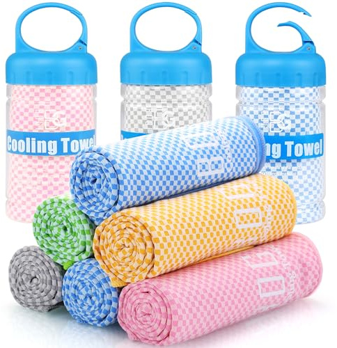 BOGI Cooling Towel, Cooling Towels for Neck(100x30 cm) Ice Towel Cooling Towel, Soft Breathable Sweat Towel for men & women,Stay Cool for Yoga, Sport, Gym, Workout, Camping & More Activities | Pink