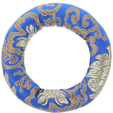 Schüsselunterlage, Schüsselunterlage, Brokat-Ring, Klangschale, Seidentuchmatte, tibetisches Schüsselkissen, buddhistische Ritualinstrumente, Kissen, Klangschalenkissen, Schüsselhalter, zartes Sati