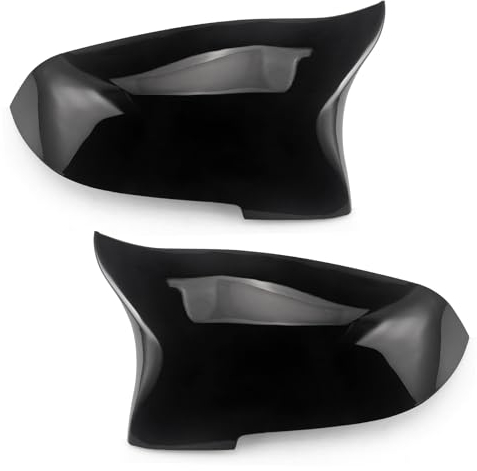 Asasytal Espejo Retrovisor Cubiertas Repuesto Tapa De Cubiertas de repuesto Compatible con BMW 5/6/7 Series F10 F11 F18 LCI GT 5GT F07 F06 F12 F13 F01 F02, Negro Brillante,1 Par