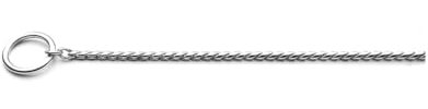 Record - Dog Collar with Thick Snake Chain - With Hook Ring - Made of Chrome Plated Brass - Size XXL - 0.5 cm - Length 70 cm
