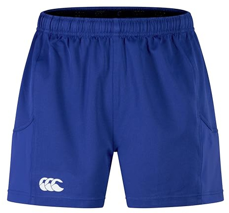 Canterbury Men's Advantage Rugby Shorts 2.0 | Elasticated Waist | CCC Logo Gym Shorts, Royal, M