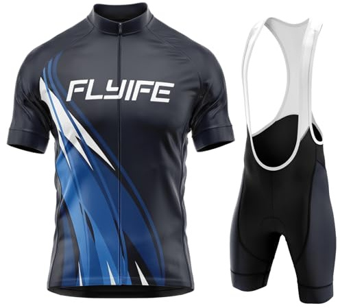 Maillot de Ciclismo para niños y niñas, Camiseta de Manga Corta y Pantalones Cortos con Almohadilla para el Asiento con 9D Gel Acolchado para Equipos Pro (TYP-7,XXS)