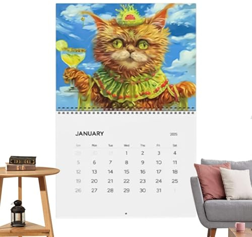 Funny Cats Calendar, Funny Cats Calendar Vertikal månatlig väggkalender
