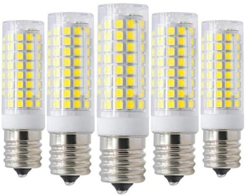 E17 LED Lampadina 10W, 10W Equivalente 100W E17 Sostituzione Alogena, AC220V, Confezione da 5, Angolo di Fascio 360 ° Dimmerabile 1000LM(Bianco Freddo)