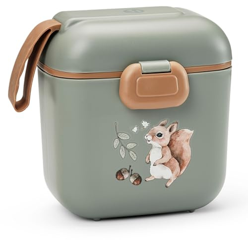 Elodie Details Matlåda för Små Barn, BPA-fri Bento Box med Fack & Gaffel | Barnvänlig & Lättanvänd Lunchlåda | Mikrovågs- & Diskmaskinssäker, För Förskola & Hem, 800ml, Chipmunk Darling