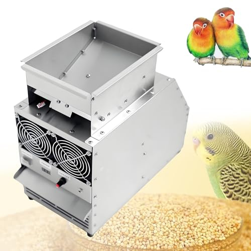 EpyGnom Separatore di Gusci Soffiati per Mangime per Uccelli Pulitore per Semi per Uccelli con Ventola a velocità Regolabile Vagliatrice per Cereali 30~40 kg/H