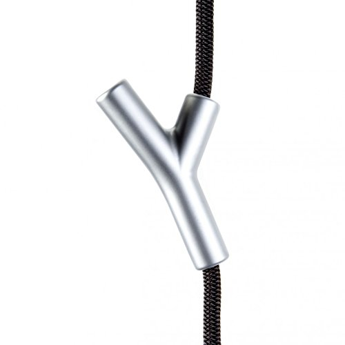 Authentics Garderobe Seil Haken Schwarz 4 Haken Matt Metall Deckenmontage 15 pounds