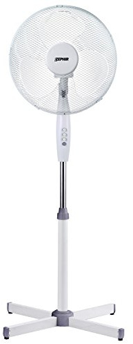 Zephir Ventilatore a Piantana Bianco Diametro 40 cm Altezza 125 cm