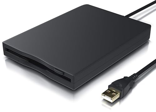 YEY USB Floppy Drive,Floppy Disk Reader 3.5-inch External Portable 1.44 MB FDD for Windows XP/7/8/10/11 PC Laptop Plug and Play No Extra Drivers– Black