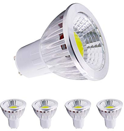 GU10 Chaozan® LED-lampa, 3 W, ersättning för 30 W halogenlampor, 300 lm, kallvit 6000 K, icke-dimbar, AC 220-240 V, GU10 LED-glödlampor, LED-spotlight, paket med 4
