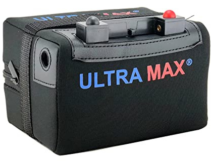 Ultramax universellt litiumbatteri med 36 hål och laddare för golfvagnar