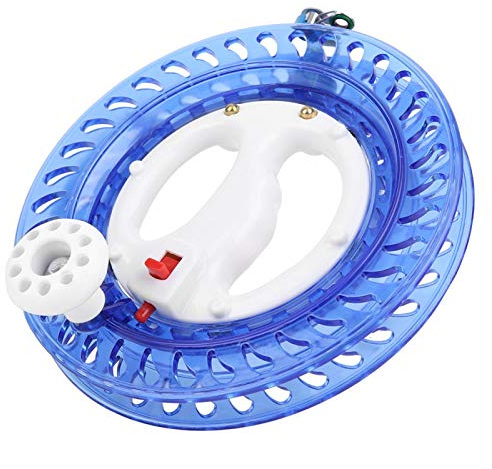 Angelschnur-Rollendraht, ABS Multifunktions-Seefischerei-Rad Handdrahtwicklung Fliegenschnur Angelrollen-Zubehör (Blau)