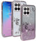 XINYEXIN Transparent Glitter Case for Honor 70 Lite/Honor X6 / Honor X8 5G, Women Girls Bling Diamond Phone Case Ultra Thin Slim Portable Shockproof Protective Cover - Rose Gold