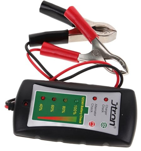 PartyKindom Batterietester Kfz-werkzeuge Batterie Kapazität Tester Belastungstester Batterieladetester 12v Dichtigkeitstester Automotive Black Metall