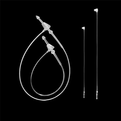 Yesallwas 2000 Stück Sicherheitsfäden für Etiketten, Sicherheitsfäden Transparent Loop Pins Sicherheitsfäden Etiketten Kunststoff Anhänger, Kennzeichnungswerkzeug für Kleidung, Schuhe (3 Zoll, 5 Zoll)