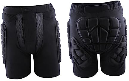 BELLIFFY Schutzhose Ski Snowboard Protektorenhose Mit Weichem Baumwollfutter Gepolsterter Hüftschutz Für Erwachsene Und Junge Mädchen Skaten Mountainbiken Downhill Trail Geeignet Schwarz