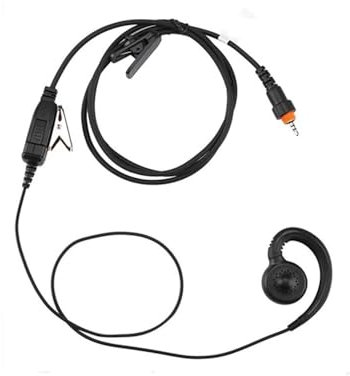 AXTGBHL CLP1010 hörsnäcka passande for Motorola, walkie talkie, 2-vägs radio med C-ring, entrådig hörsnäcka och mikrofon PTT