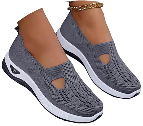 JClorix Baskets Orthopédiques Femme - Chaussures de Sport sans Lacets, Semelle Souple & Confort Maximal | Chaussures Orthopédiques pour Diabétiques, Marche et Fitness