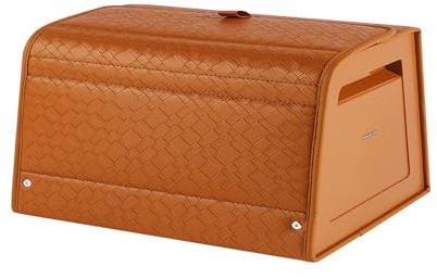 Ergocar Organizer Per Bagagliaio Auto, Scatola Portaoggetti In Pelle, Contenitore Per Attrezzi e Accessori, Pieghevole, Magnetico, Impermeabile, Adatto Per Auto/Suv/Camion/Veicoli