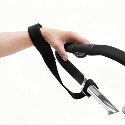 VOSSOT 2 PCS Cintura di Sicurezza per Bambini, Cinturino da Polso del Passeggino Cablaggio del Bambino Passeggino Gancio Anti-perso per Anti Smarrimento e Antiscivolo per Passeggini, Nero