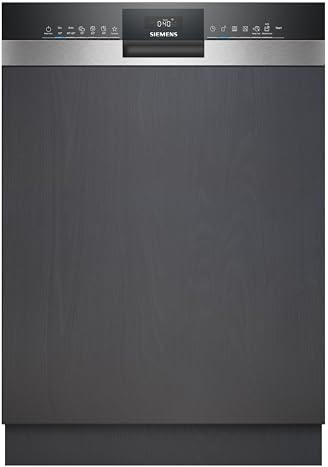 Siemens SN53HS16AE iQ300, Teilintegrierter Geschirrspüler 60 cm, Made in Germany, Besteckkorb, smartStart, drei Mal schneller spülen, HygienePlus Programm, intensiveZone, aquaStop, Gebürsteter Stahl