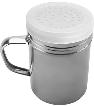 Genérico Draga per spezie in acciaio – in metallo versatile per sale, pepe, spezie, zucchero | Spargitore resistente alla ruggine con maglia fine per barbecue, ristorante, panetteria, casa,