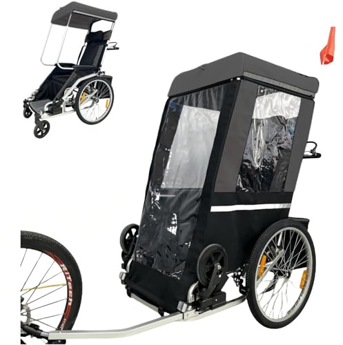 TUPOSTAR Remolque Trasero De AleacióN De Aluminio, Remolque para Bicicleta para Adultos Y Carga, Carro Multifuncional para Bicicleta, para Compras, Viajes Al Aire Libre,02