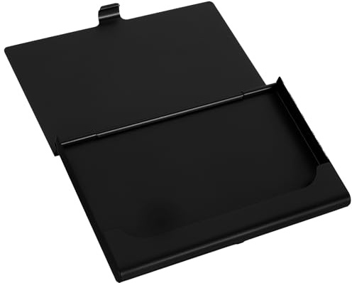 ROMISBABA Custodia Porta Biglietti da Visita in Metallo Alluminio Nero per Sublimazione Scatola Compatta Fai da Te per Carte Porta Carte Ufficio per Insegnanti e Professionisti