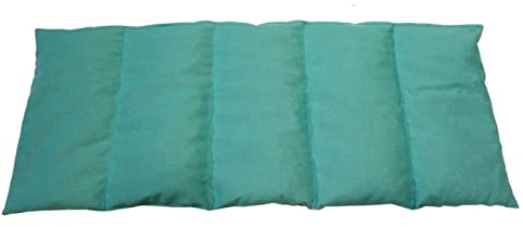 Franzis Nähstube 50x20cm Traubenkernkissen Türkis in 100% Baumwolle I Körnerkissen Traubenkern 50x20 für Mikrowelle I Wärmekissen, Traubenkernkissen, Nackenwärmekissen