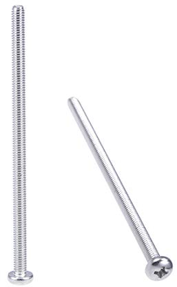 sourcing map Tornillos para máquina M4 x 80 mm, cabeza de cruz Phillips, tornillos de acero inoxidable 304, 10 unidades