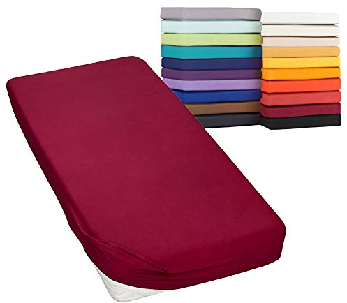 Moon-Classic Spannbettlaken Boxspringbett Wasserbett Spannbetttuch Matratzen 160g/²m 120x200-120x220 Brombeere