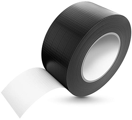ERBI - Panzertape [50m x 48mm] schwarz - wasserfest, extreme Klebkraft - Korrigierbares Panzerband handreißbar - Gewebeband, Gaffa Tape, Duct Tape