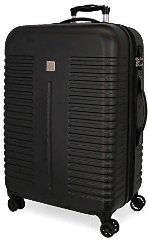 ROLL ROAD India Maleta Mediana Rígida 70cm, Negro
