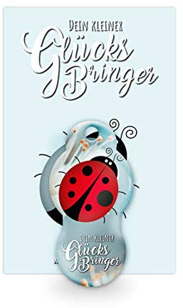 TRIGGI® der Einkaufswagenauslöser – Einkaufswagenchip abziehbar, Schlüsselanhänger, Dein Kleiner Glücksbringer Motiv Marienkäfer