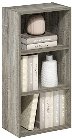 Furinno Luder Libreria a 3 ripiani aperti, rovere francese