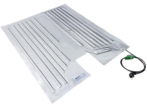 REKUBIK IBC Heizmatte Alukaschiert Bodenheizmatte IP54 (230V) Palettengröße 120x100cm (1000/1250l IBC), Temperatur 60°C