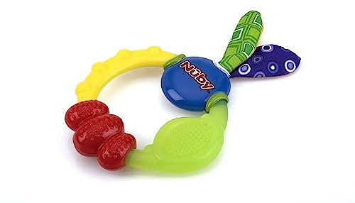 Nuby Wacky Teething Ring, Multicolor(Pack of 4)