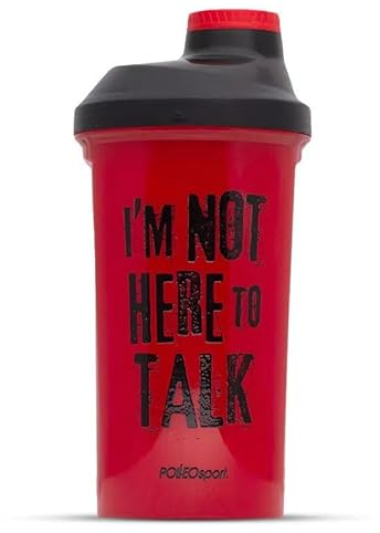 Shieldmixer DEFENDER - Coctelera clásica para batidos de proteínas de suero y preentrenamiento, sin BPA, 600 ml, sin BPA ni DEHP (I'm Not Here To Talk)