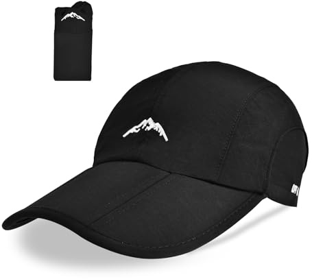 AUYAO Cappello da Baseball Uomo Donne, Leggero Pieghevole e Traspirante Berretto da Baseball Cap Regolabile Berretto da Baseball Pieghevole, Cappello Visiera Folding Outdoor Hat UV Cappello da Esterno