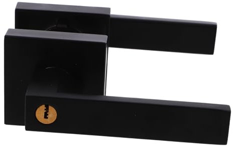 DOITOOL Aluminum Door Knob Lock Heavy Duty Door Handle Lever Lock for Bedroom Bathroom Keyed Lever Set for Left Right Handed Matte Finish