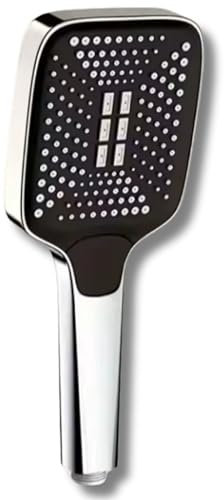 jaramari® Cabezal de ducha cuadrado XXL con 3 modos de chorro – Alcachofa Grande de mano para ducha tipo lluvia – Ahorro de agua con conexión universal ½ pulgada