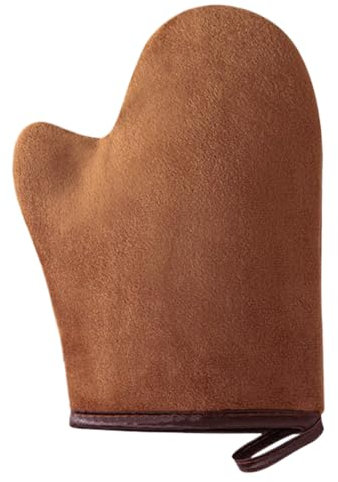 Guanto Autoabbronzante Viso E Corpo, Doppia Faccia Guanto Autoabbronzante Guanti Mitt, Applicatore Floccato Per Corpo Uomo Donna Con Mousse Lozioni Spray 18×15,5cm
