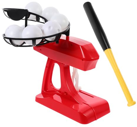 BESPORTBLE Mini Machine Lance-balles de Baseball Automatique pour Garçon Fille Interactif Outil de Sport pour Entraînement Intérieur et Extérieur Kit Pratique pour Couleur Aléatoire
