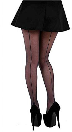 Silky Ladies Seamer Lycra Tights Black Medium