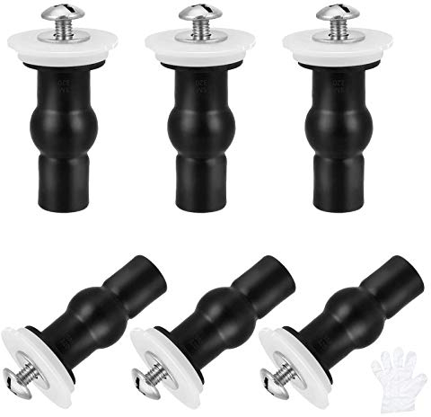 CHALA 6stk WC Sitz Befestigung Set Toilettensitz Schrauben Rutschfestes Befestigungsset WC-Deckelhalterung Edelstahl Scharnier für WC-Deckel Toilettendeckel Klodeckel Toiletten Sitz