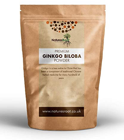 Nature’s Root Ginkgo Biloba Leaf Powder 125g - Chinese Super Herb| Ginkgo Powder| Natural Antioxidant | Memory Booster